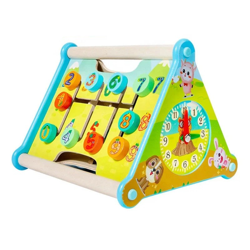 Wooden Activity Triangle with Interactive Panels - Multi