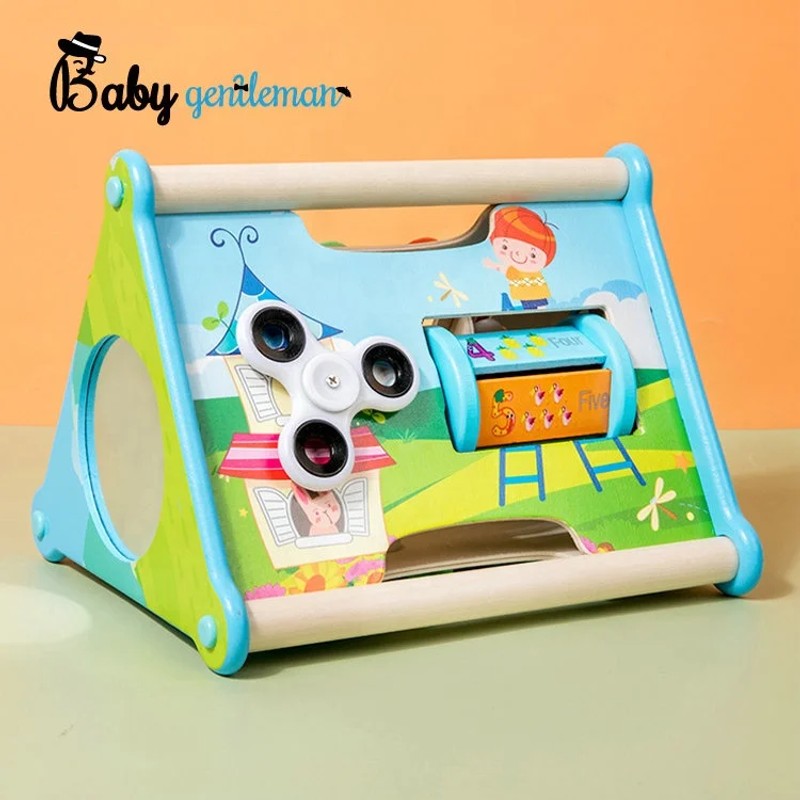 Wooden Activity Triangle with Interactive Panels - Multi