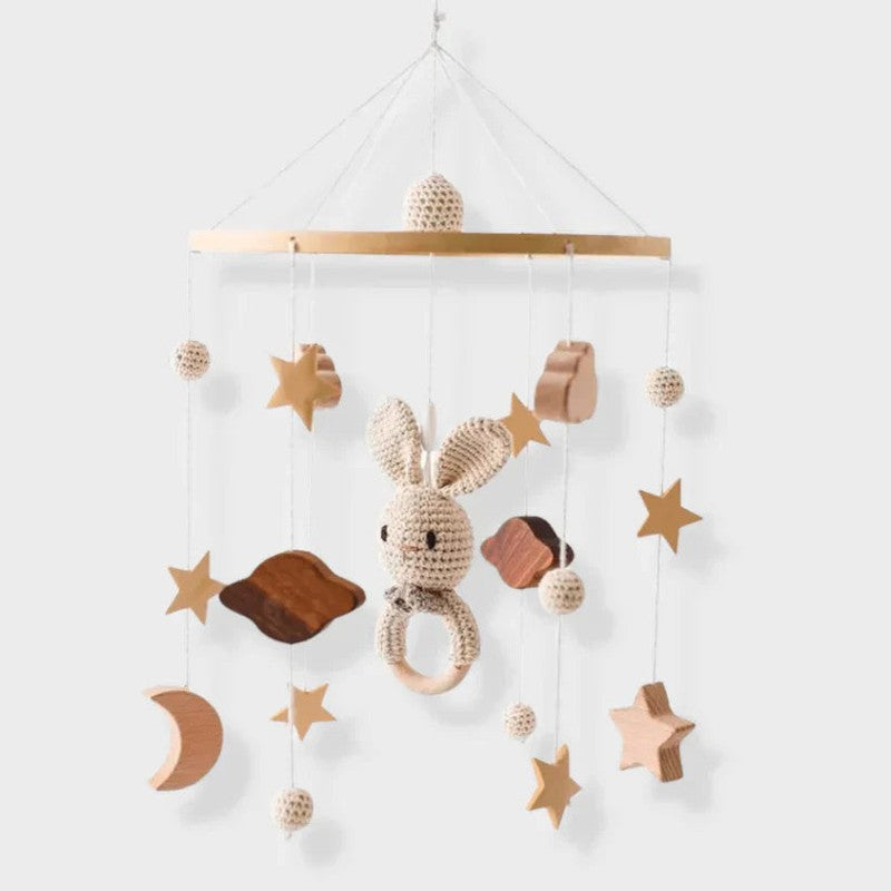 Wooden Baby Mobile - Ocean Theme with Felt Figures