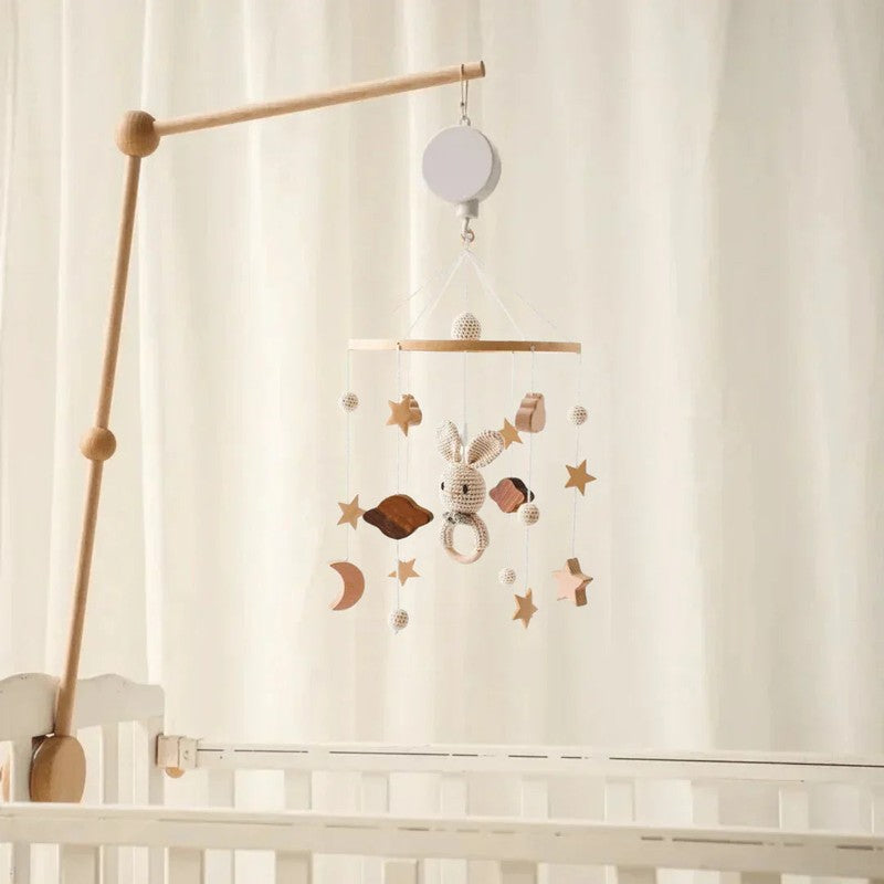 Wooden Baby Mobile - Ocean Theme with Felt Figures
