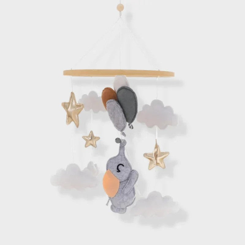 Wooden Baby Mobile - Ocean Theme with Felt Figures