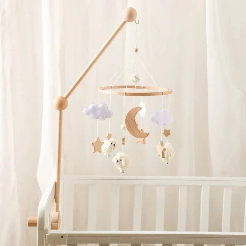 Wooden Baby Mobile - Ocean Theme with Felt Figures