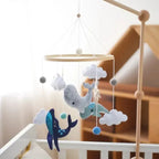 Wooden Baby Mobile - Ocean Theme with Felt Figures