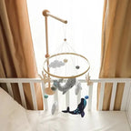 Wooden Baby Mobile - Ocean Theme with Felt Figures