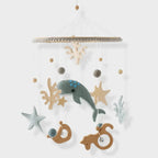 Wooden Baby Mobile - Ocean Theme with Felt Figures