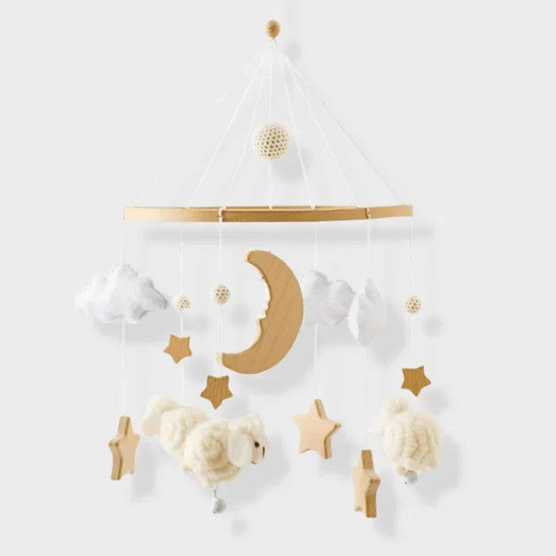 Wooden Baby Mobile - Ocean Theme with Felt Figures