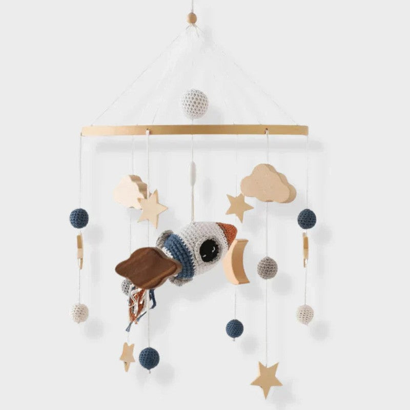 Wooden Baby Mobile - Ocean Theme with Felt Figures