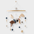 Wooden Baby Mobile - Ocean Theme with Felt Figures