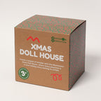 Wooden Christmas-Themed Foldable Dollhouse with Figurines