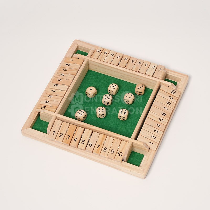 Wooden Educational Board Game - Shut the Box with Number Tiles
