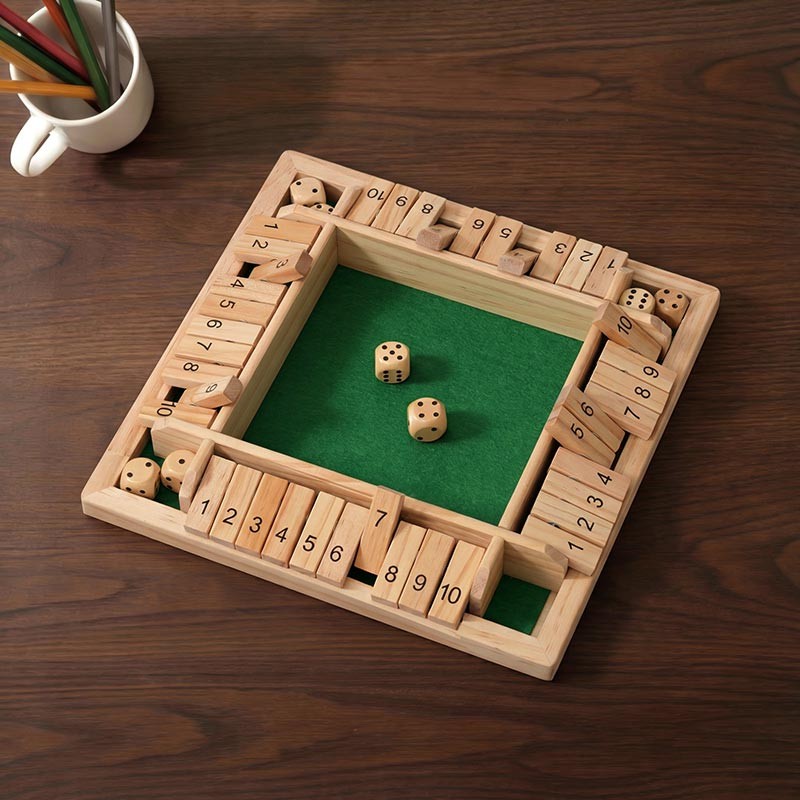 Wooden Educational Board Game - Shut the Box with Number Tiles