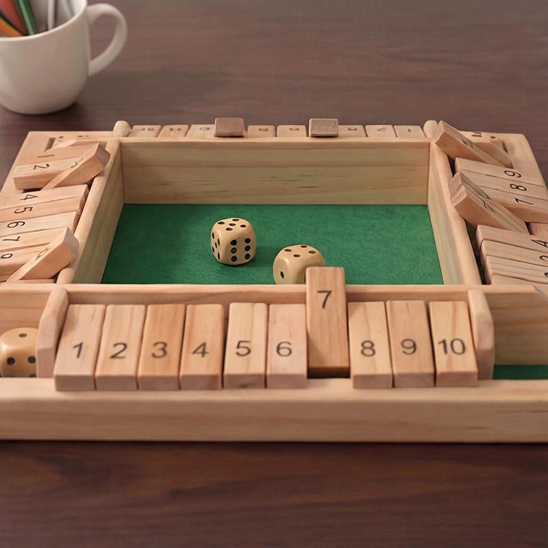 Wooden Educational Board Game - Shut the Box with Number Tiles