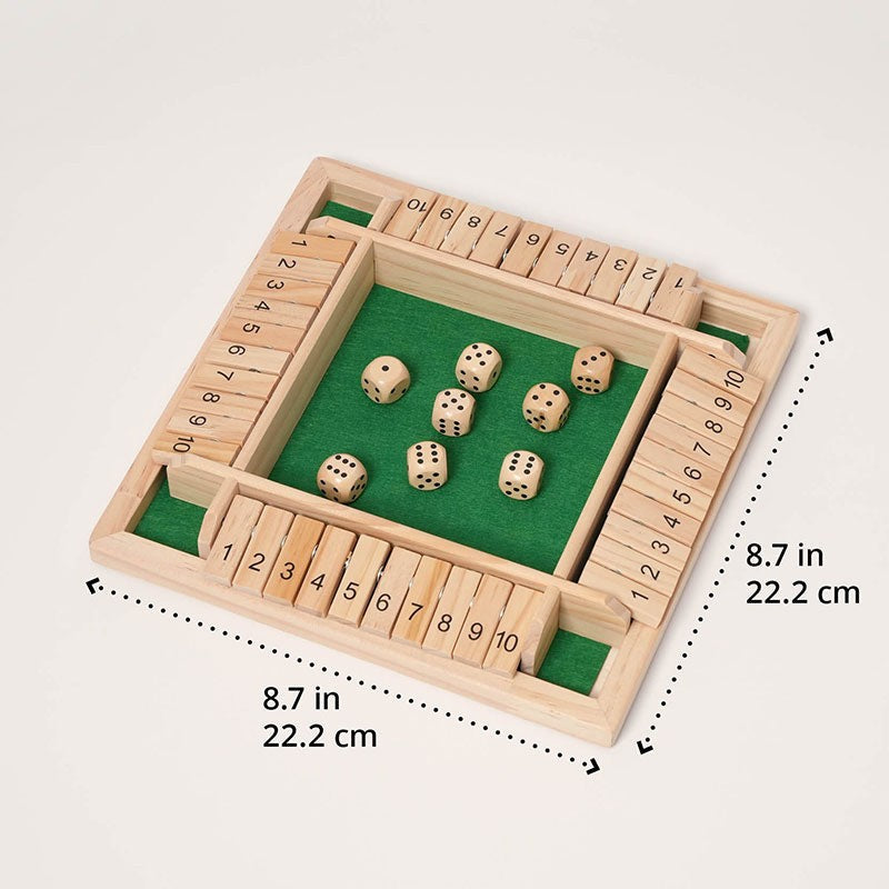Wooden Educational Board Game - Shut the Box with Number Tiles
