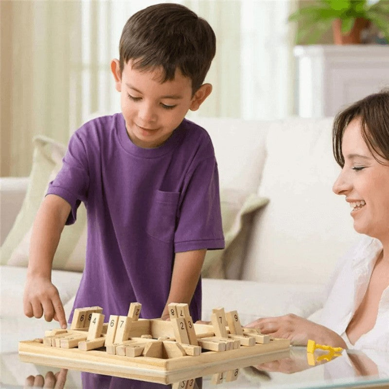 Wooden Educational Board Game - Shut the Box with Number Tiles
