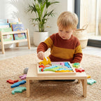 Wooden Learning Puzzle - Shape & Color Matching Toy