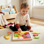 Wooden Learning Puzzle - Shape & Color Matching Toy