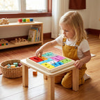 Wooden Learning Puzzle - Shape & Color Matching Toy