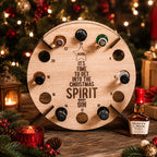 Wooden Mini-Bottle Advent Calendar Holder - Christmas Tree Shape