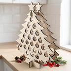 Wooden Mini-Bottle Advent Calendar Holder - Christmas Tree Shape