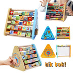 Wooden Montessori Activity Centre - 5-in-1 Triangle Toy