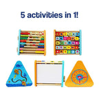 Wooden Montessori Activity Centre - 5-in-1 Triangle Toy
