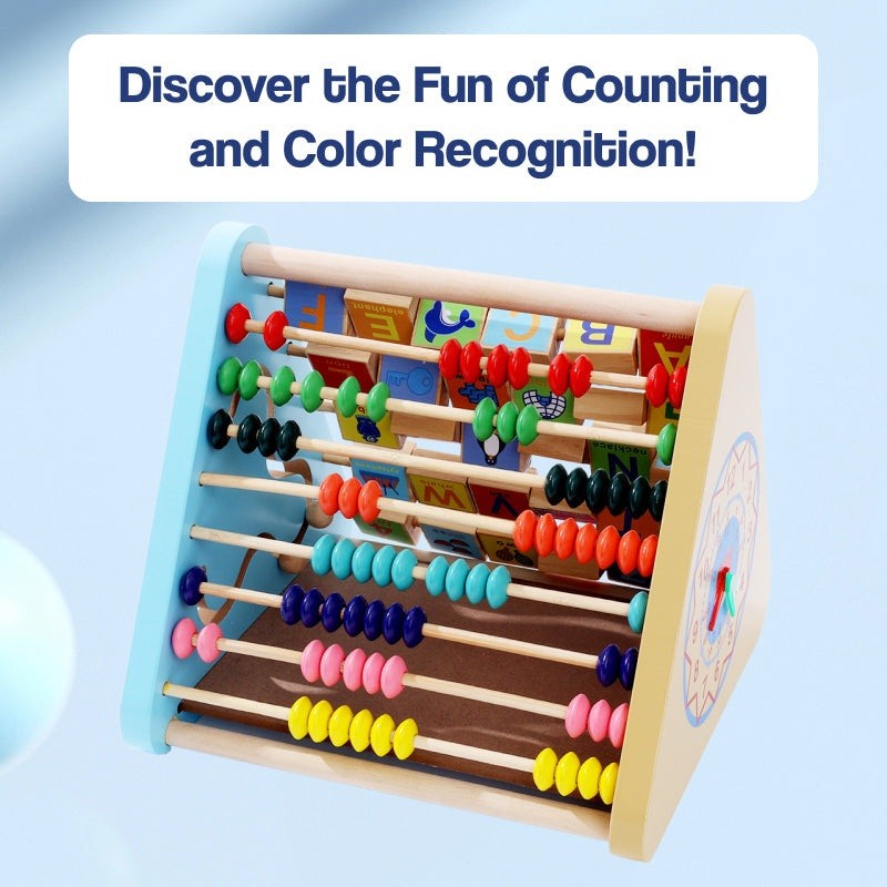 Wooden Montessori Activity Centre - 5-in-1 Triangle Toy