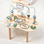 Wooden Montessori Activity Table - Beaded Forest Frame