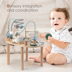 Wooden Montessori Activity Table - Beaded Forest Frame