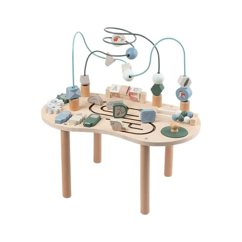 Wooden Montessori Activity Table - Beaded Forest Frame