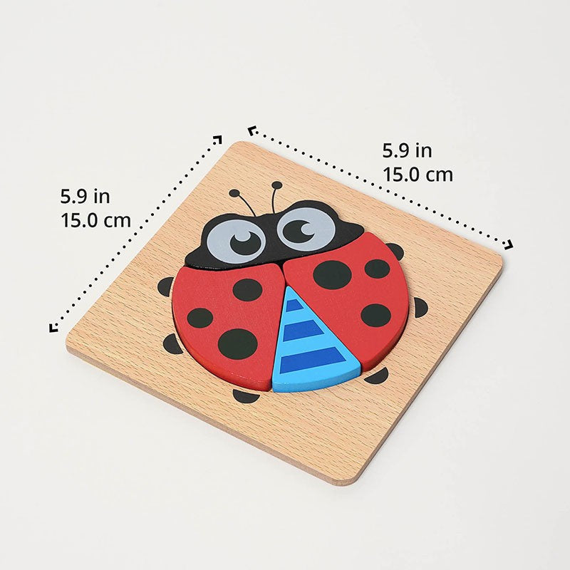Wooden Montessori Puzzle Set - 6 Themed Jigsaw Puzzles for Toddlers