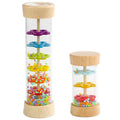 Wooden Rain Stick Musical Toy - Tube with Flower Disc Beads