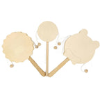 Wooden Rattle Drum - Bear Head Shape