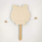 Wooden Rattle Drum - Bear Head Shape
