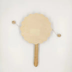Wooden Rattle Drum - Bear Head Shape