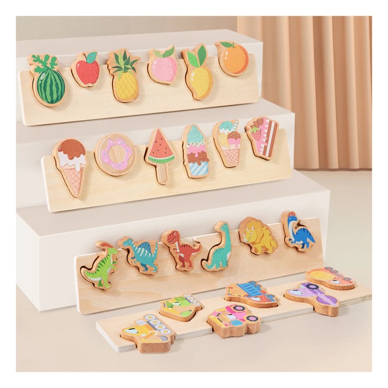Wooden Shape-Matching Puzzle Board - Montessori Early-Education Toy