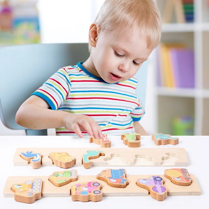 Wooden Shape-Matching Puzzle Board - Montessori Early-Education Toy
