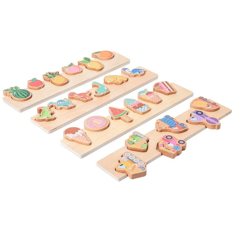 Wooden Shape-Matching Puzzle Board - Montessori Early-Education Toy