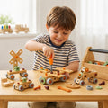 Wooden STEM Toy Set - Nuts, Bolts, Planks and Tools