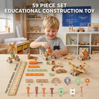 Wooden STEM Toy Set - Nuts, Bolts, Planks and Tools